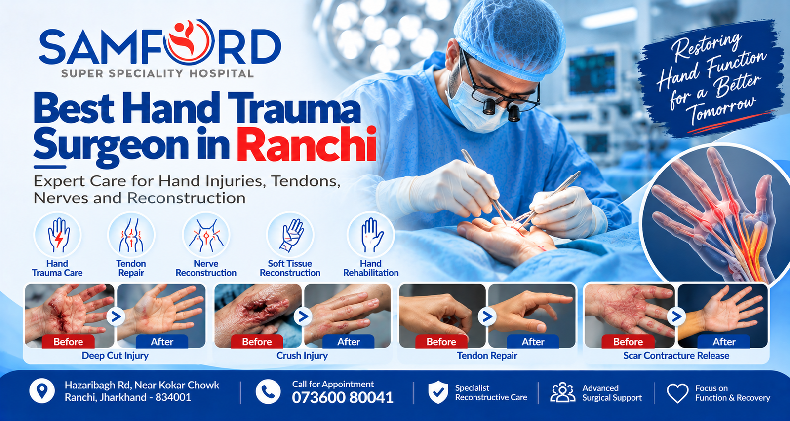 Best Hand Trauma Surgeon in Ranchi